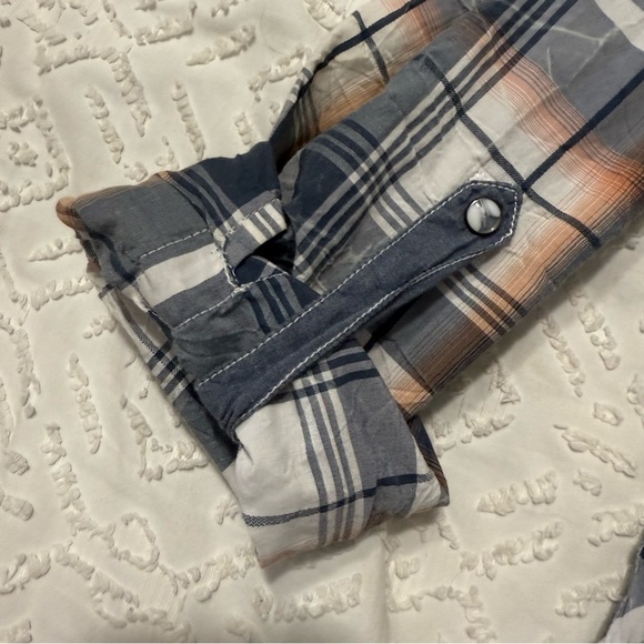 BKE Buckle Plaid Western Pearl Snap Standard Fit Button Down Men’s Shirt Size M - Picture 5 of 9